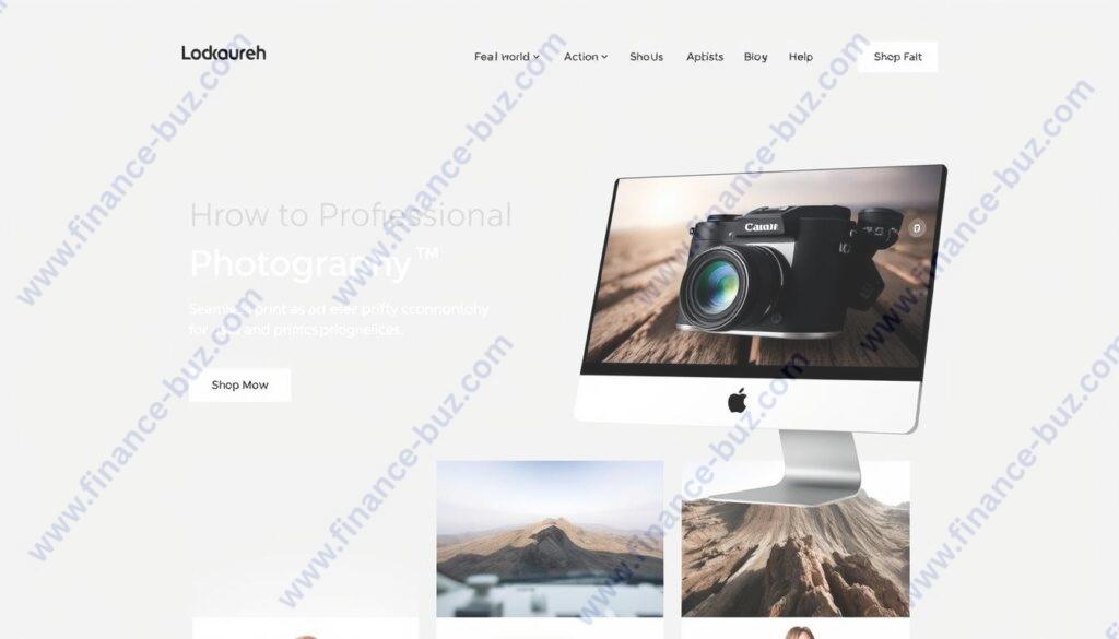 Create a professional photography website with e-commerce functionality. Create a professional photography website with e-commerce functionality.