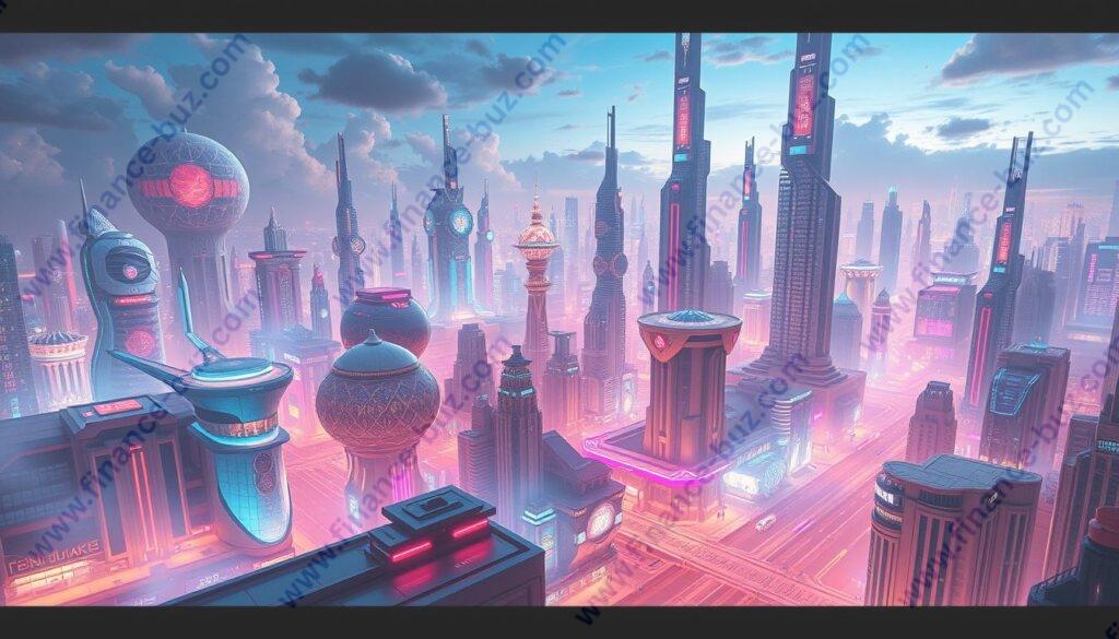 Generate an image of a futuristic cityscape using AI art tools. Generate an image of a futuristic cityscape using AI art tools.