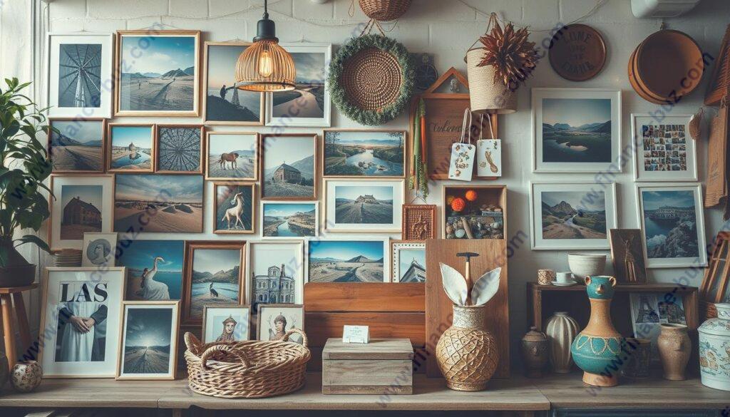 Generate an image of a photographer's Etsy shop showcasing various photo prints and merchandise. Generate an image of a photographer's Etsy shop showcasing various photo prints and merchandise.