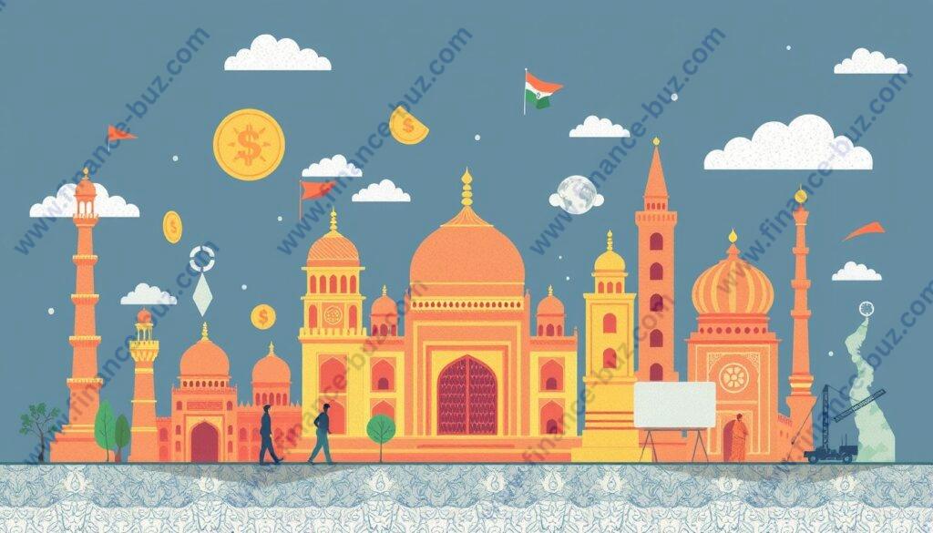 Generate an image representing business financing options in India Generate an image representing business financing options in India