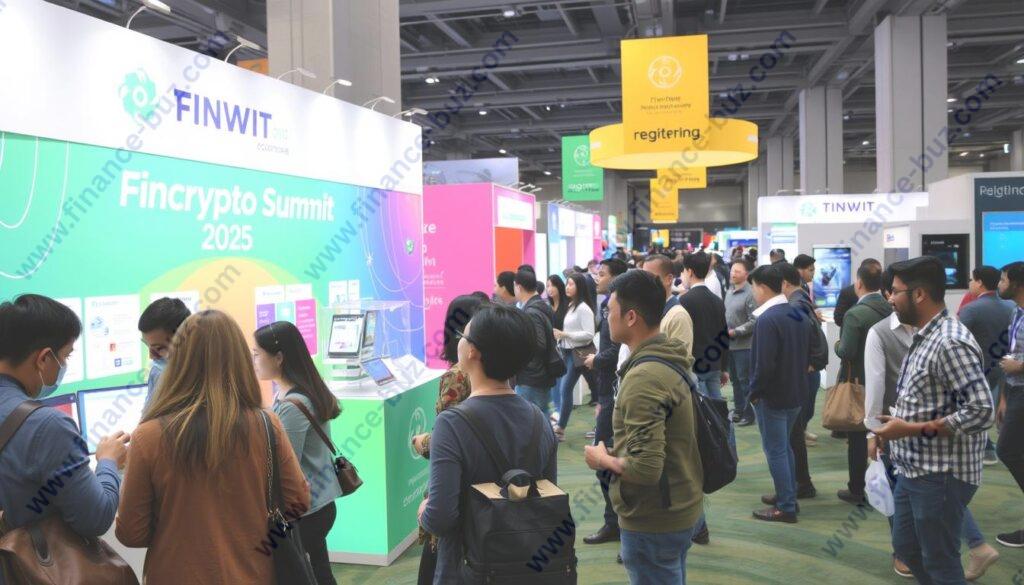 Image of people registering for the Fintech and Crypto Summit 2025